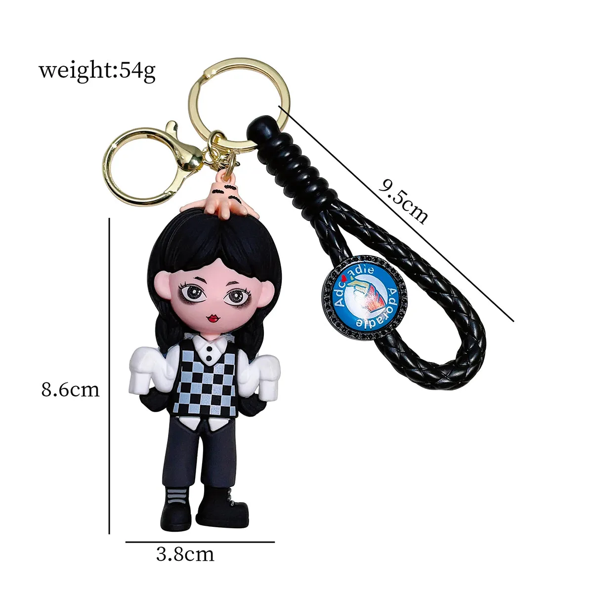 Fancydresswale Wednesday Addams Merchandise Keychain -Gift for Girls,Daughter, Teen- Wednesday 5th Generation