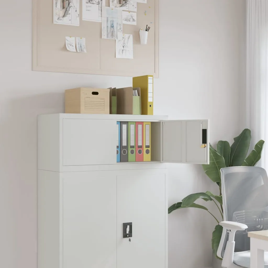 File Cabinet Light Grey 90x40x40 cm Steel