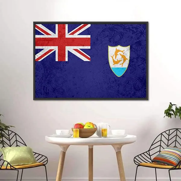 Flag Of Anguilla Canvas Wall Art