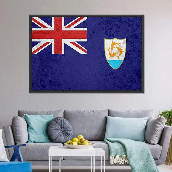 Flag Of Anguilla Canvas Wall Art