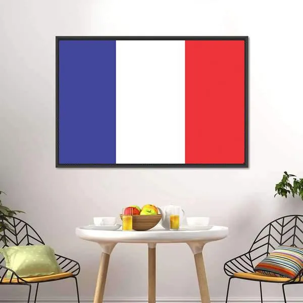 Flag Of France Canvas Wall Art