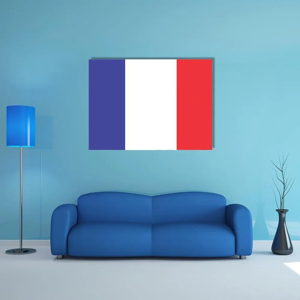 Flag Of France Canvas Wall Art