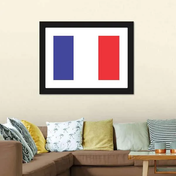 Flag Of France Canvas Wall Art