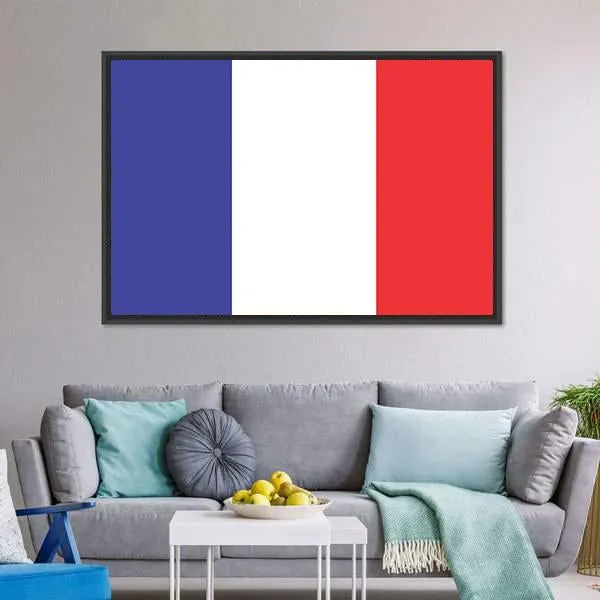 Flag Of France Canvas Wall Art