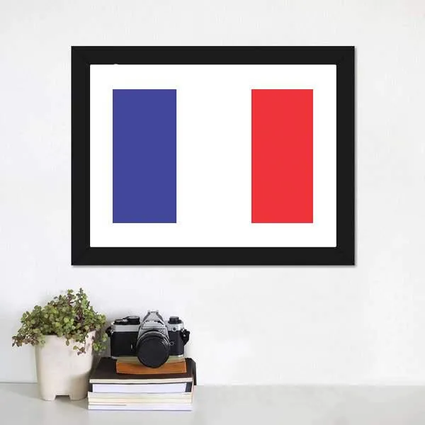 Flag Of France Canvas Wall Art