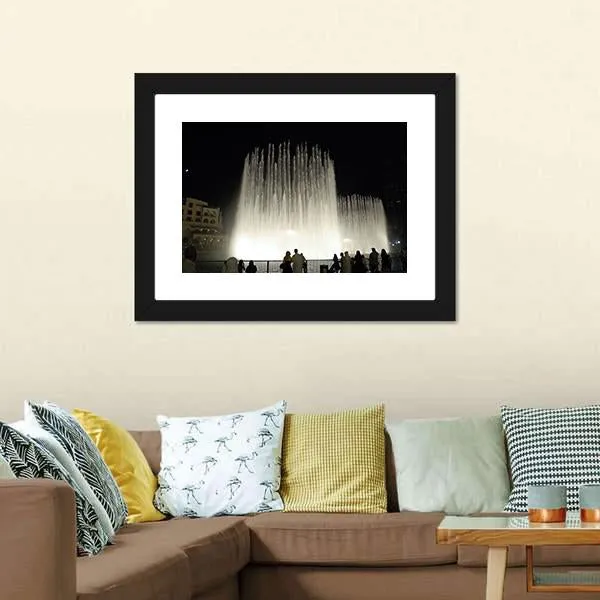 Fountains In Dubai Canvas Wall Art