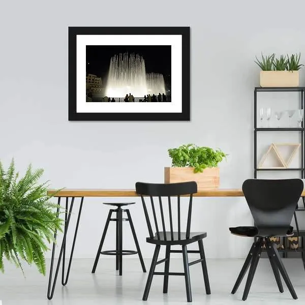 Fountains In Dubai Canvas Wall Art