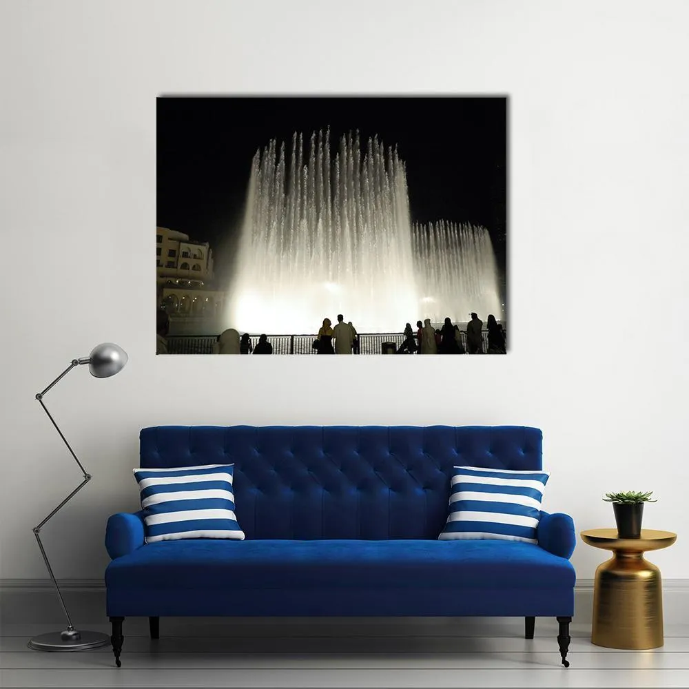 Fountains In Dubai Canvas Wall Art