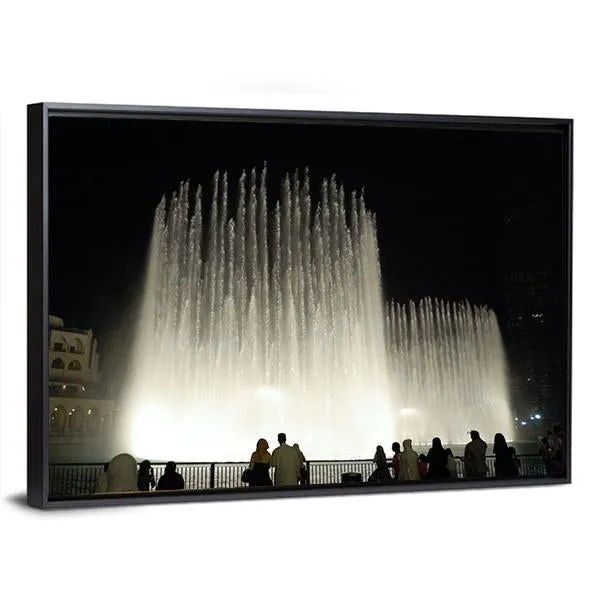 Fountains In Dubai Canvas Wall Art