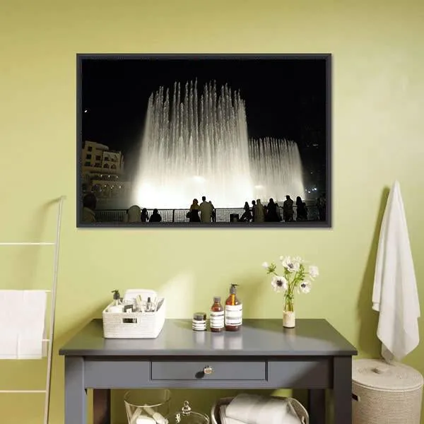 Fountains In Dubai Canvas Wall Art