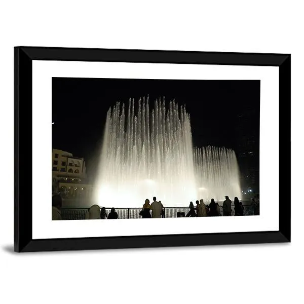 Fountains In Dubai Canvas Wall Art