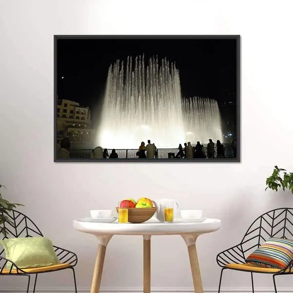 Fountains In Dubai Canvas Wall Art