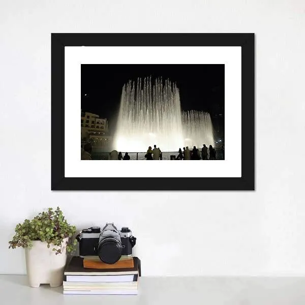 Fountains In Dubai Canvas Wall Art