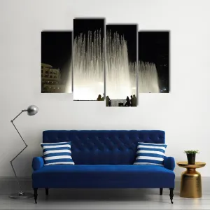 Fountains In Dubai Canvas Wall Art