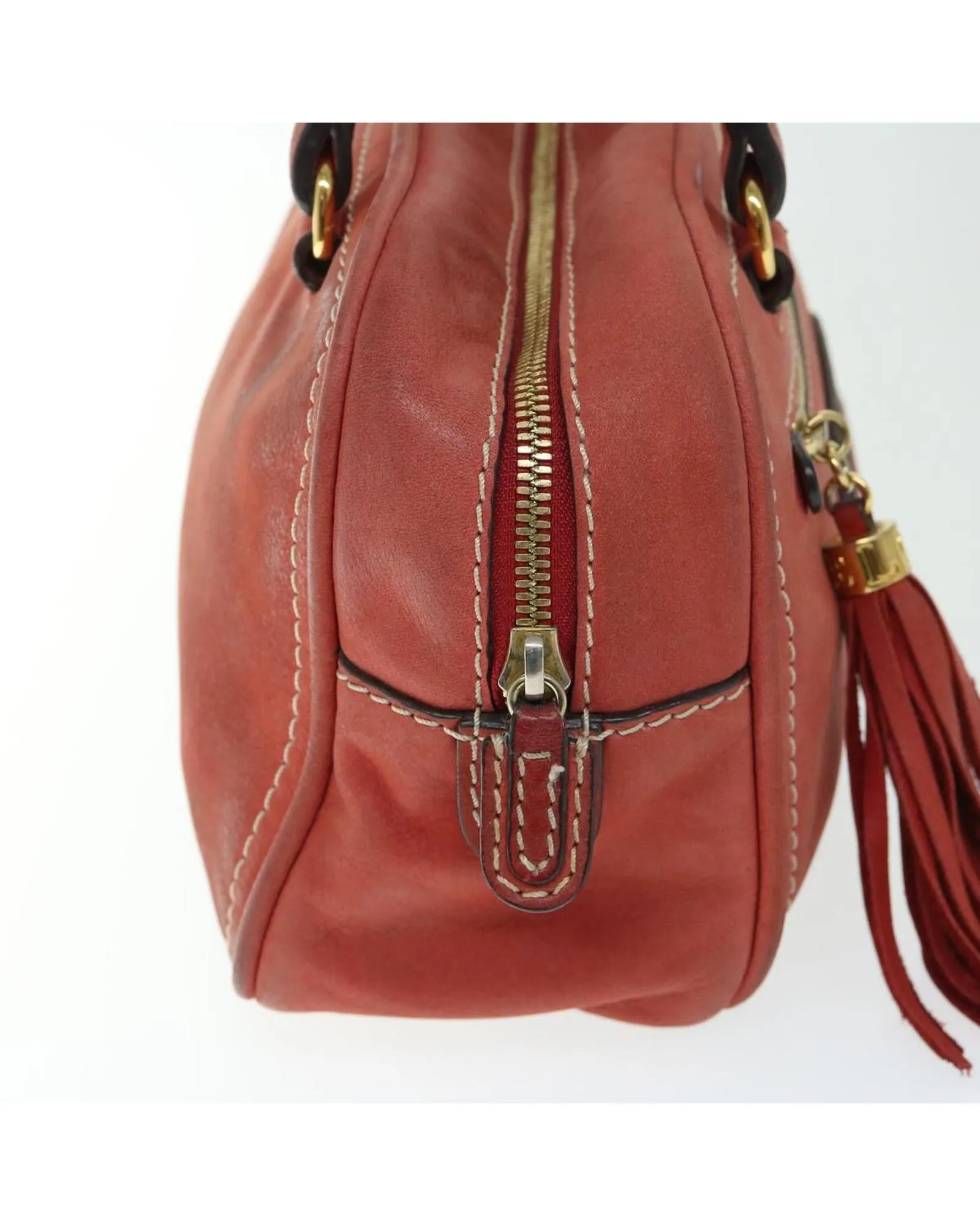 Fringe Leather Hand Bag in Pink by LOEWE