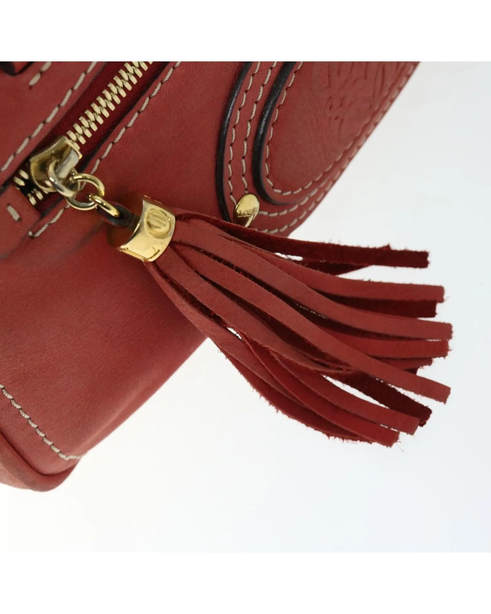 Fringe Leather Hand Bag in Pink by LOEWE