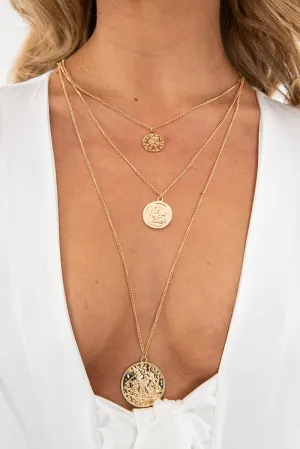 Gold Layered Coin Necklace - Hatley