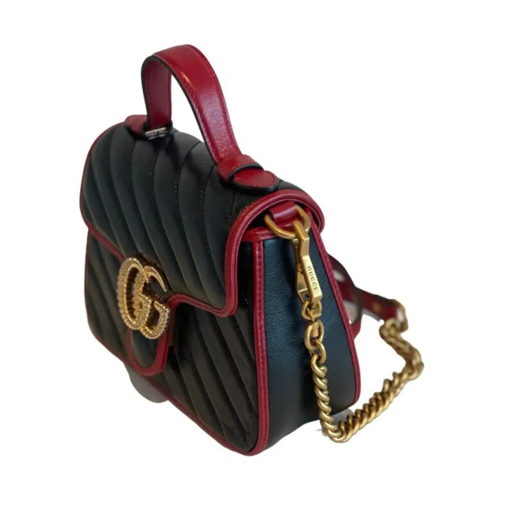 Gucci Mini Torchon GG Marmont Top Handle Bag