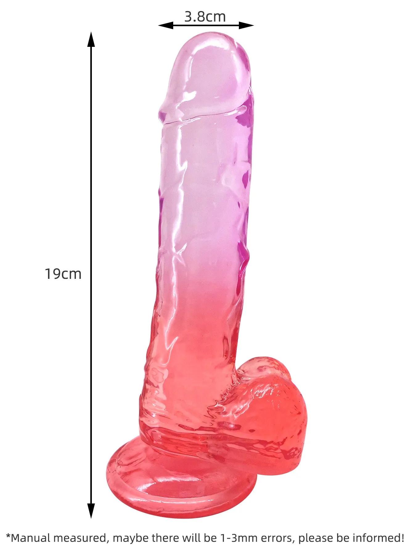 Jelly Soft Realistic Dildos for Women - Lifelike Mixed Color Dildo with Big Suctiion Cup