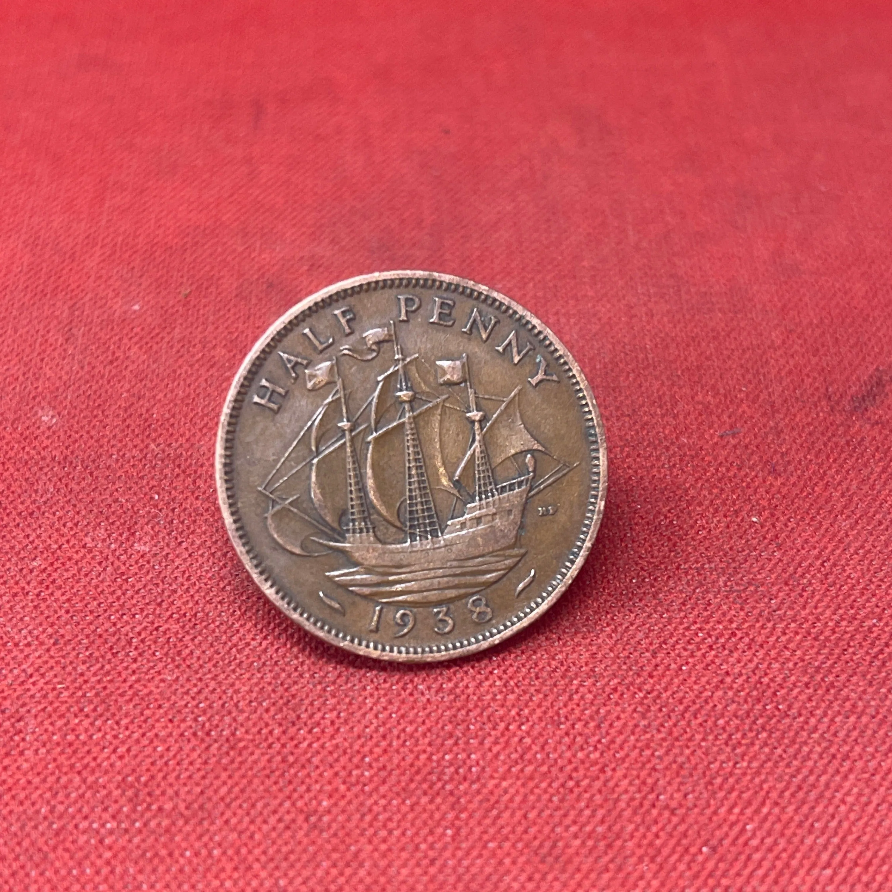 King George VI 1938 Half Penny