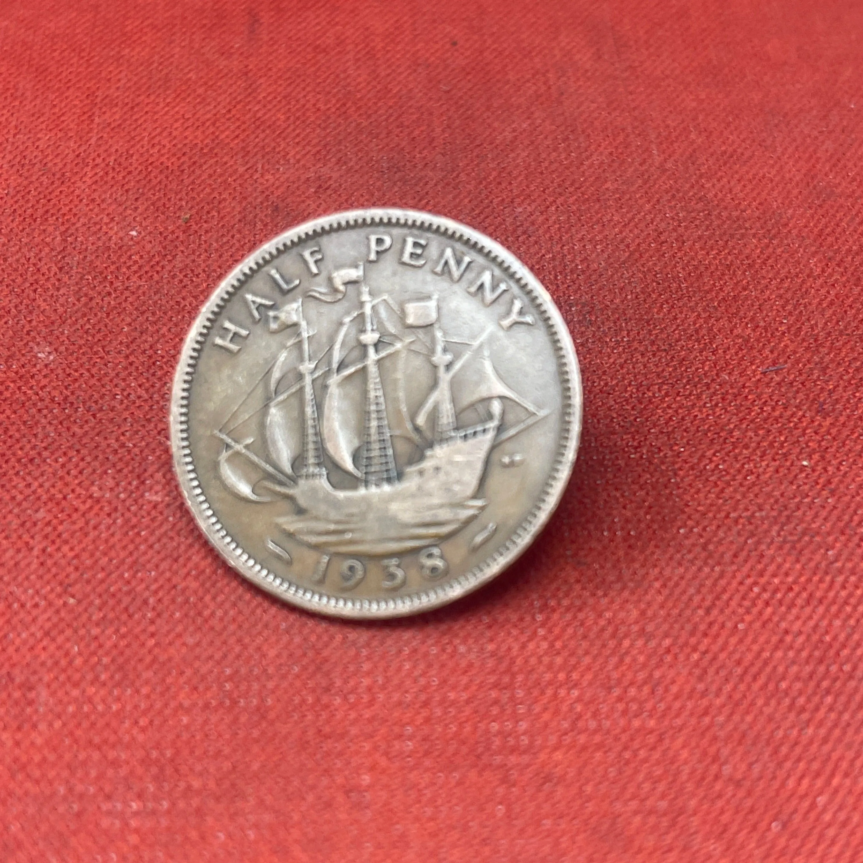 King George VI 1938 Half Penny