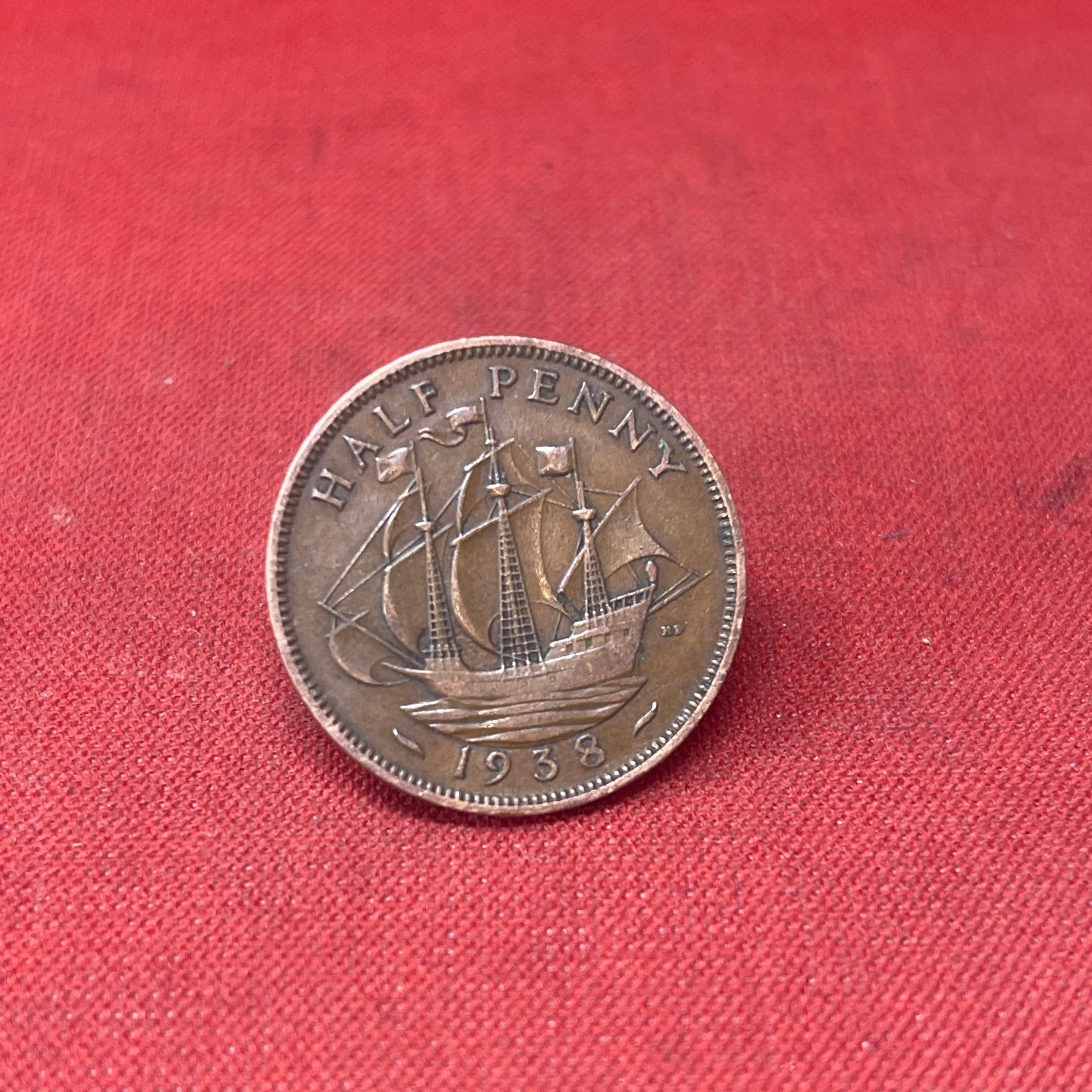 King George VI 1938 Half Penny