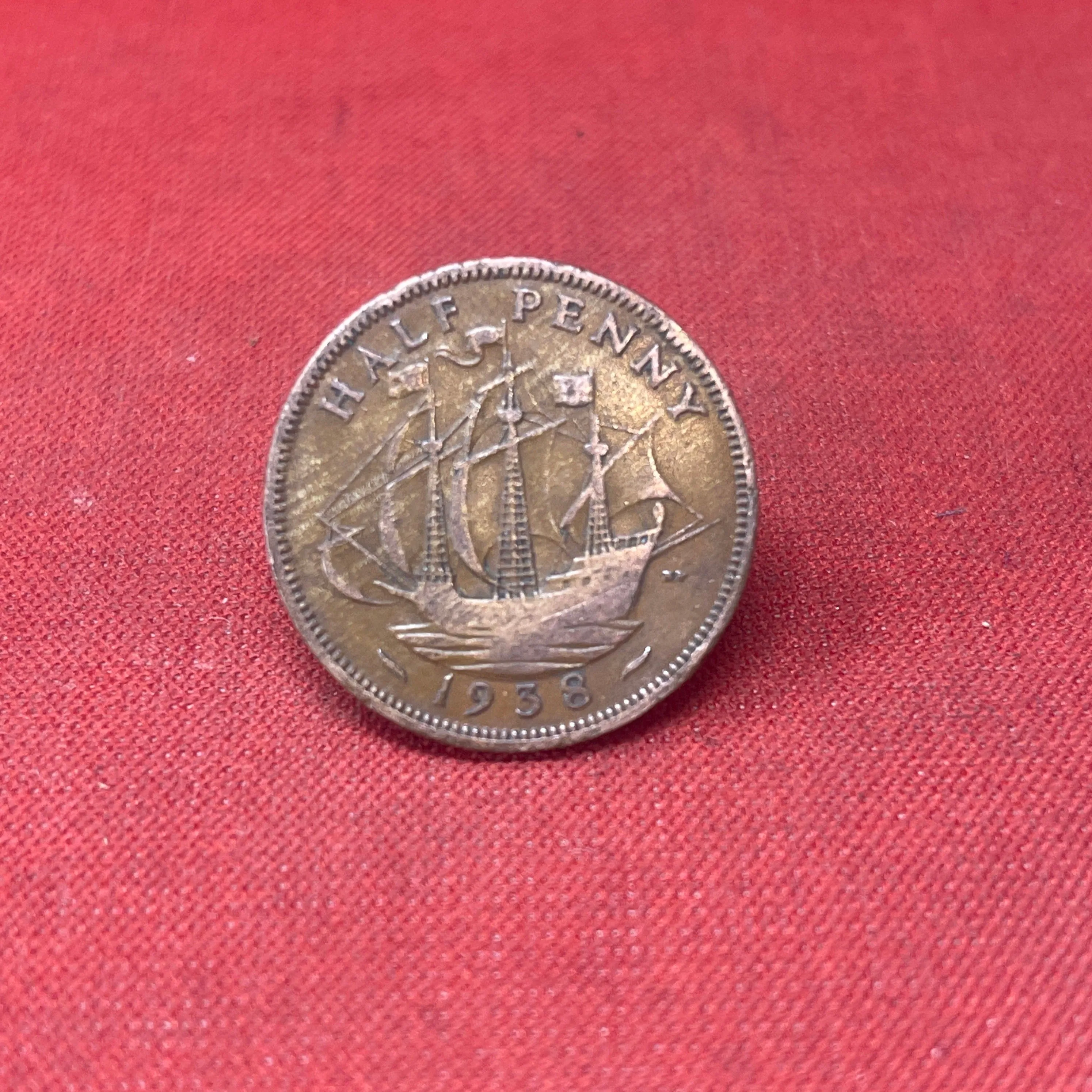 King George VI 1938 Half Penny