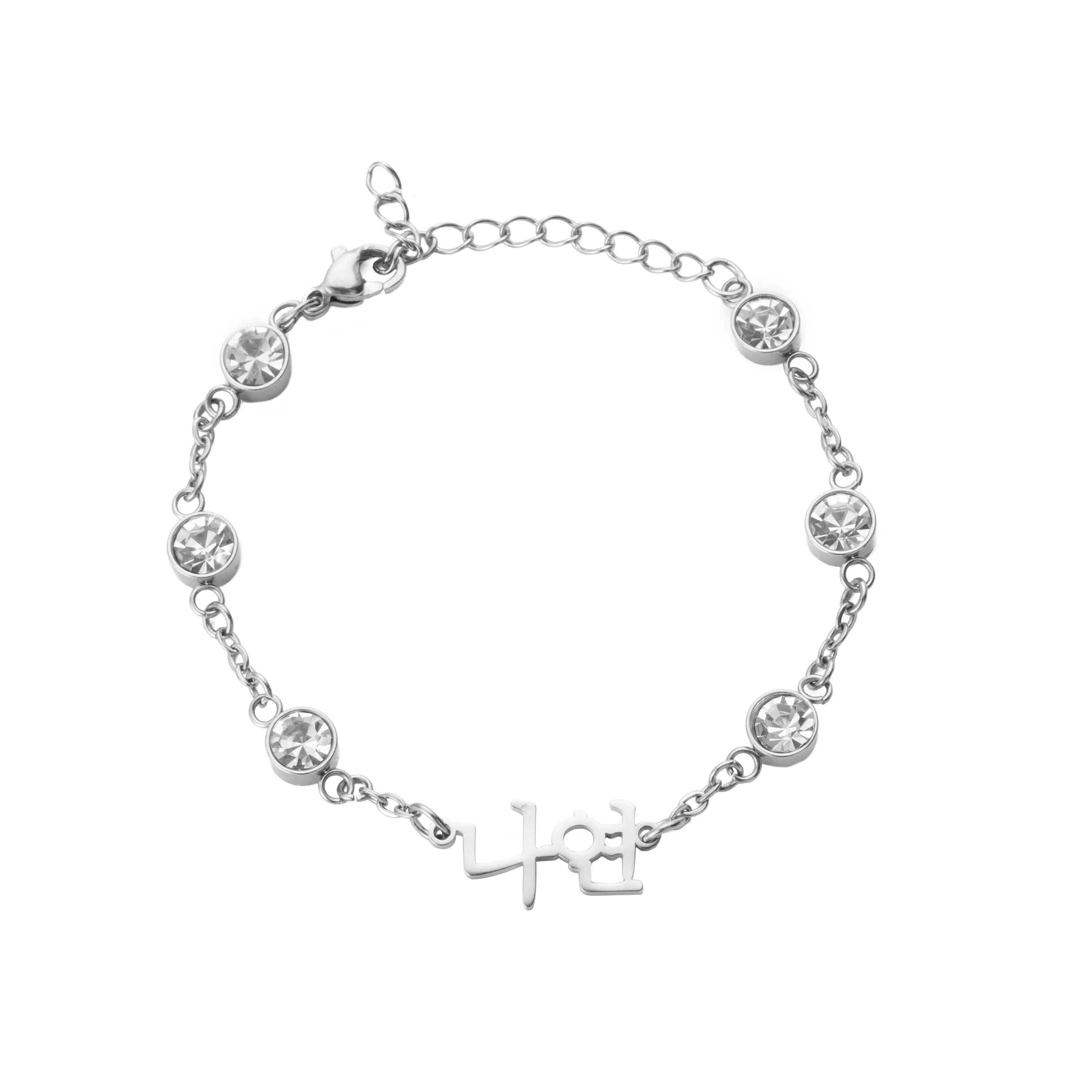 Korean Personalized Bracelet with Crystal