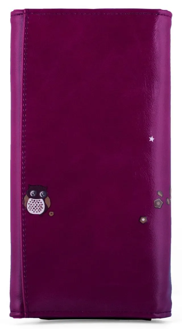 Kukubird Large Purse 2 owl's love - Purple