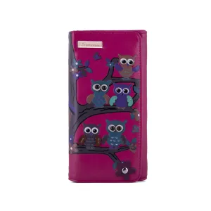 Kukubird Large Purse Owl's in Tree - Fuchsia