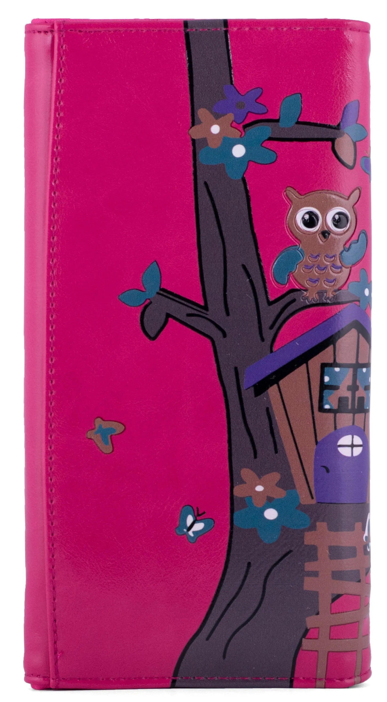 Kukubird Large Purse Owl's in Tree - Fuchsia