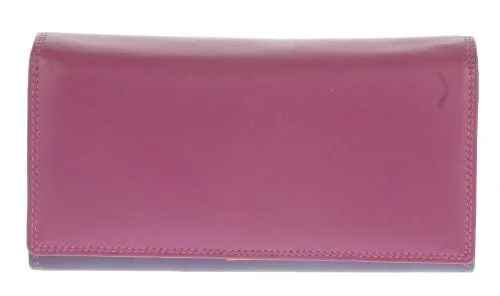 Large Leather Colourful Compartment Purse (5 Colours)