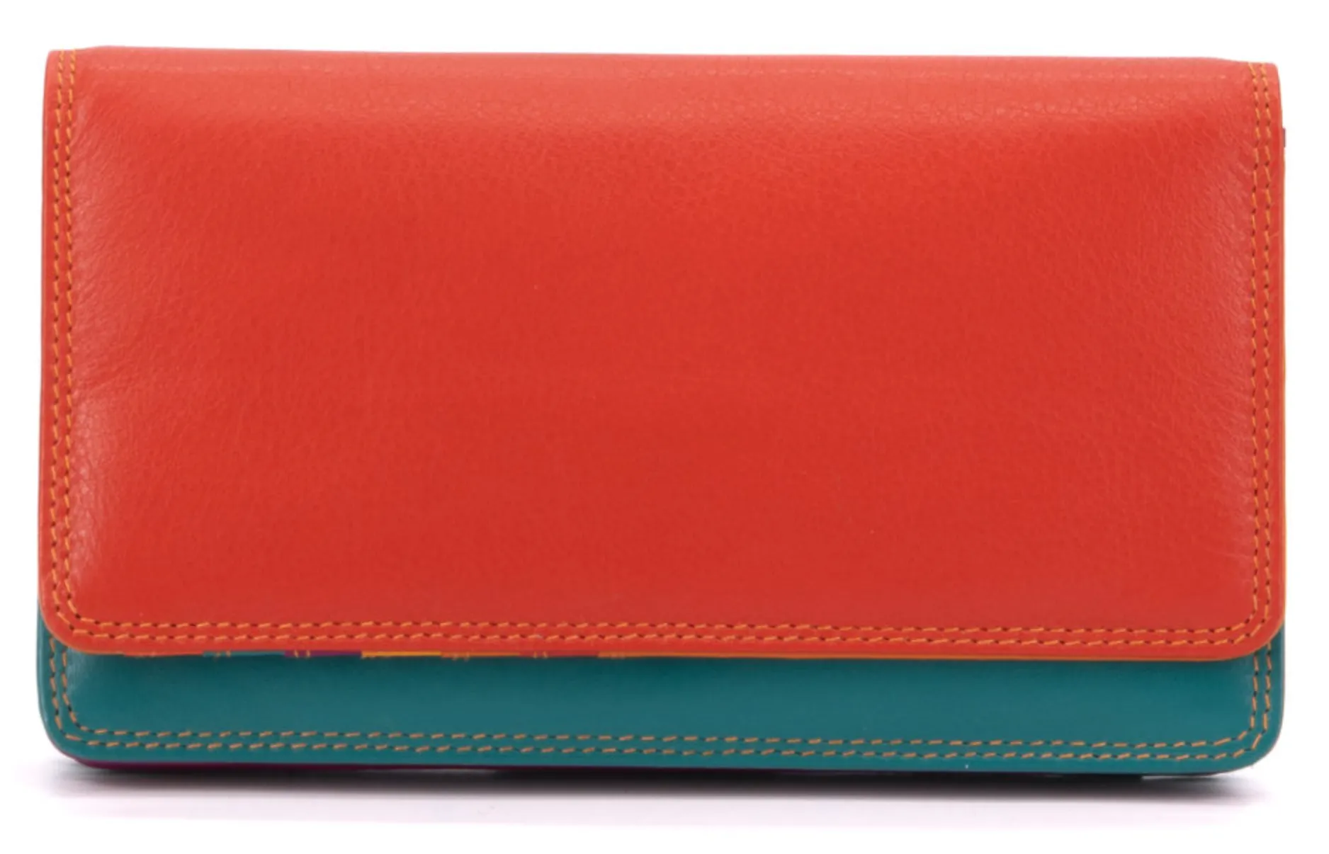 Large Leather Multicoloured Compartment Purse (3 Colours)