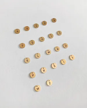 Letter Coin Necklace  - 14k Yellow Gold Fill