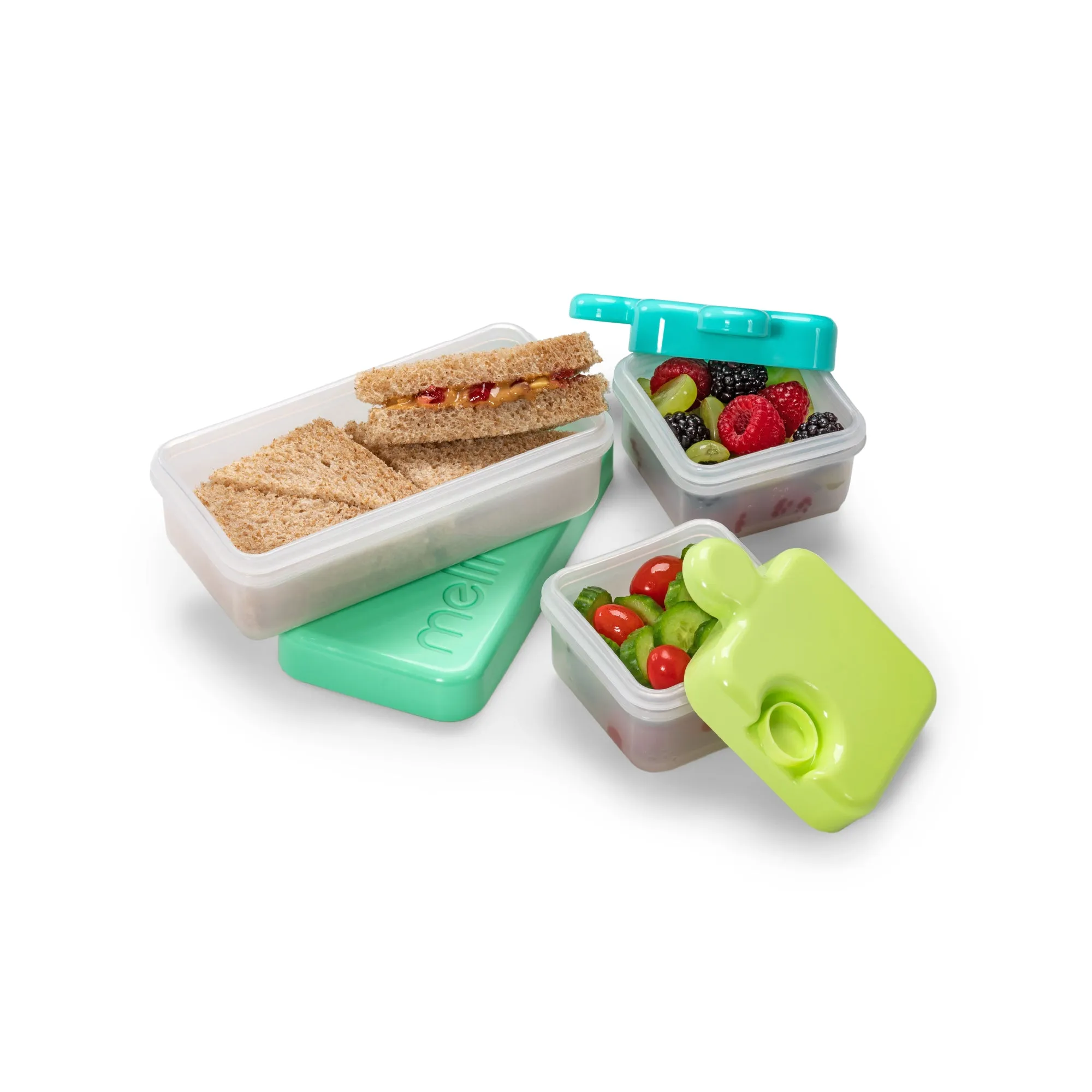 Melii Puzzle Bento Box - Fun 3-Compartment Food Storage Container for Kids and Adults - Leakproof, Microwave and Freezer Safe, Encourages Independent Feeding