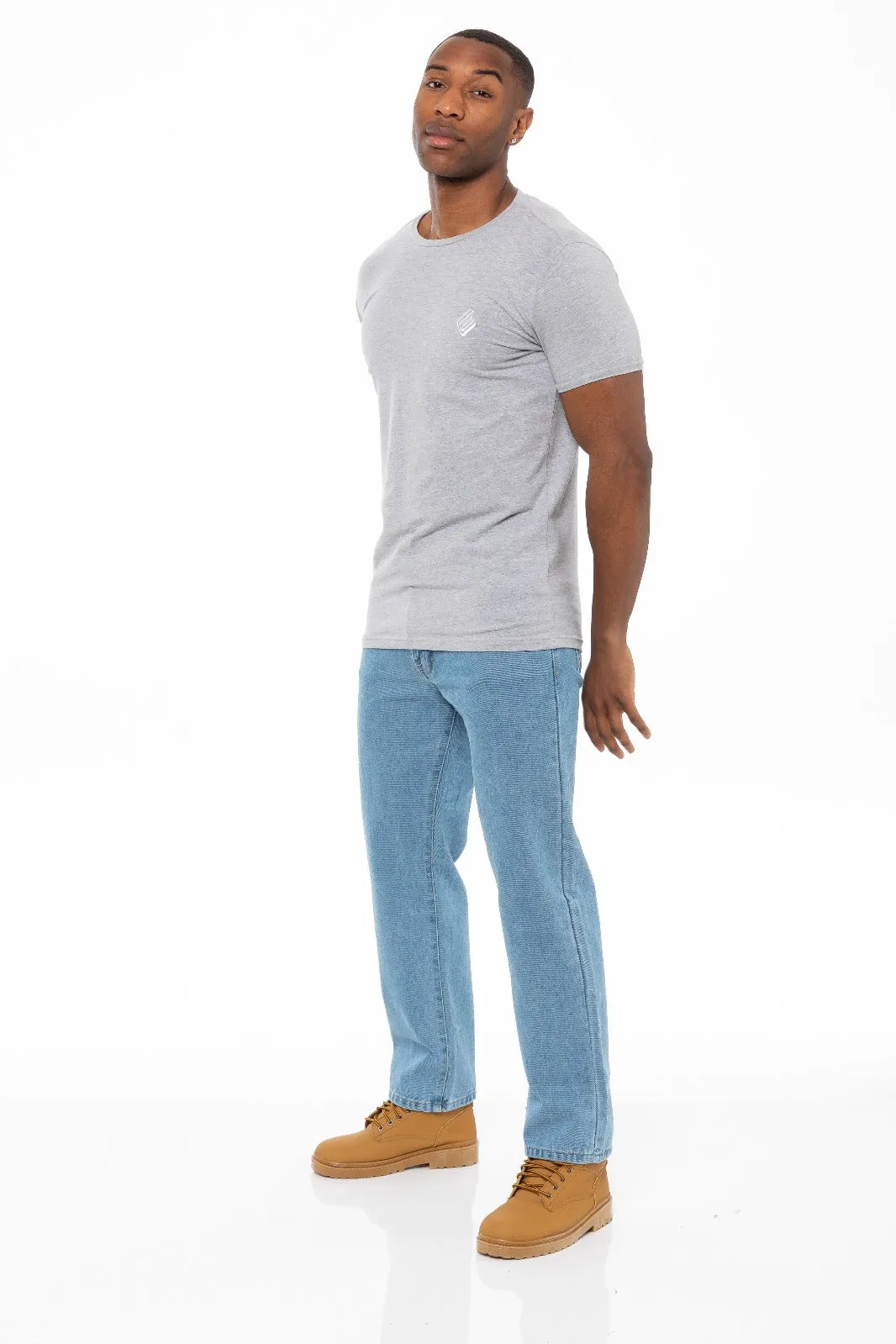 Mens Stone Wash Classic Denim Jeans BCB | Blue Circle Designer Menswear