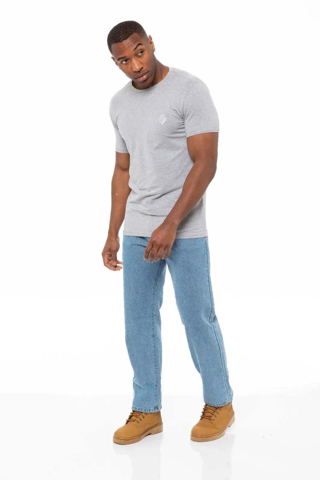 Mens Stone Wash Classic Denim Jeans BCB | Blue Circle Designer Menswear