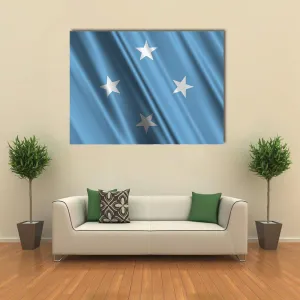 Micronesia Flag Canvas Wall Art