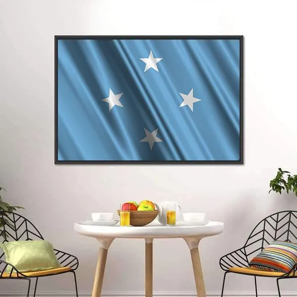 Micronesia Flag Canvas Wall Art