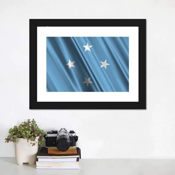 Micronesia Flag Canvas Wall Art