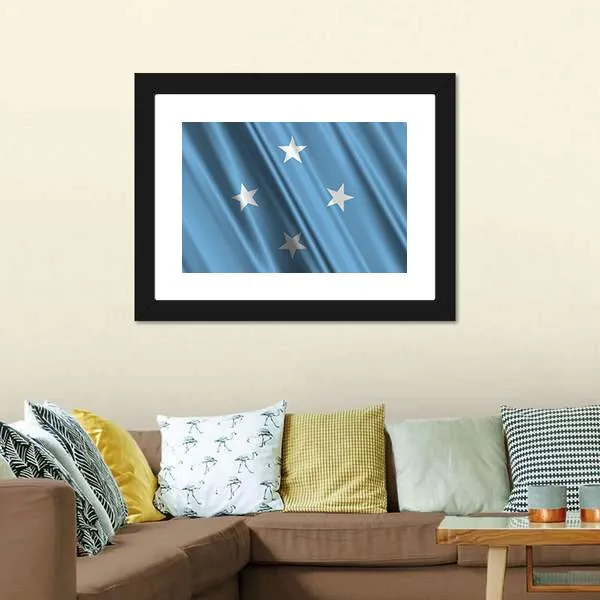 Micronesia Flag Canvas Wall Art