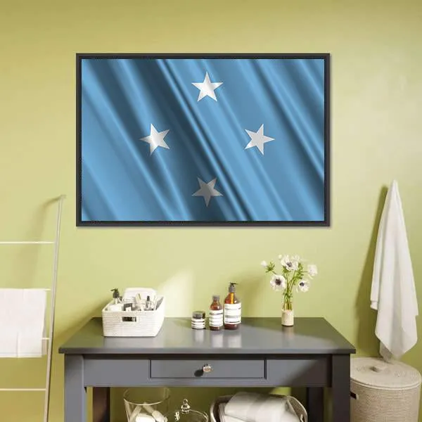 Micronesia Flag Canvas Wall Art