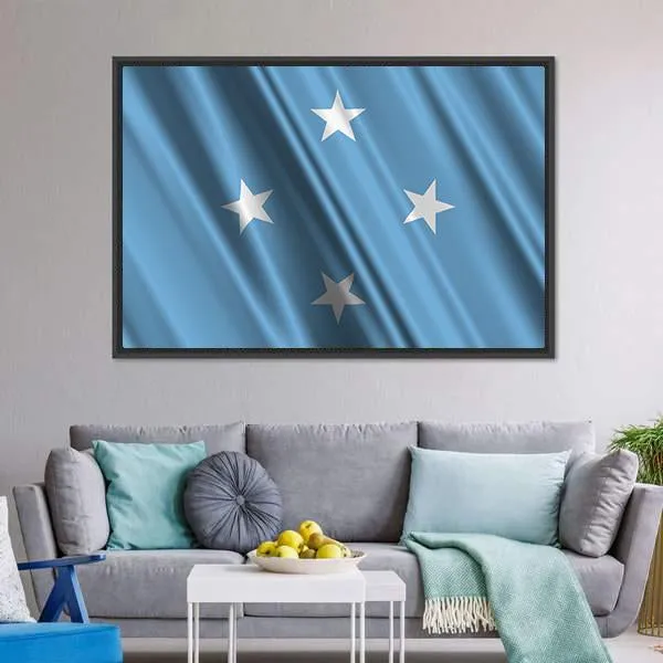 Micronesia Flag Canvas Wall Art