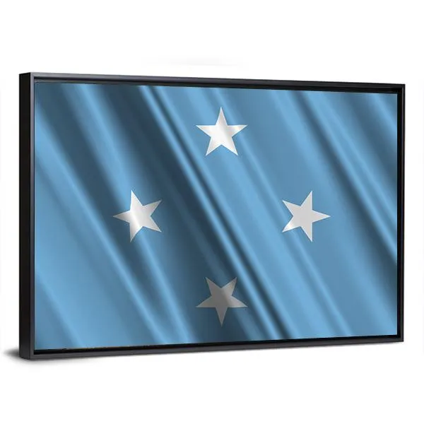 Micronesia Flag Canvas Wall Art