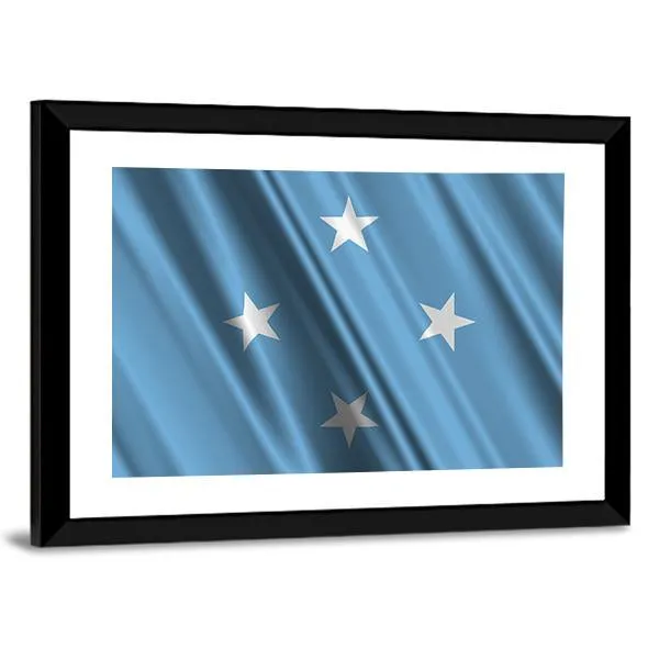 Micronesia Flag Canvas Wall Art