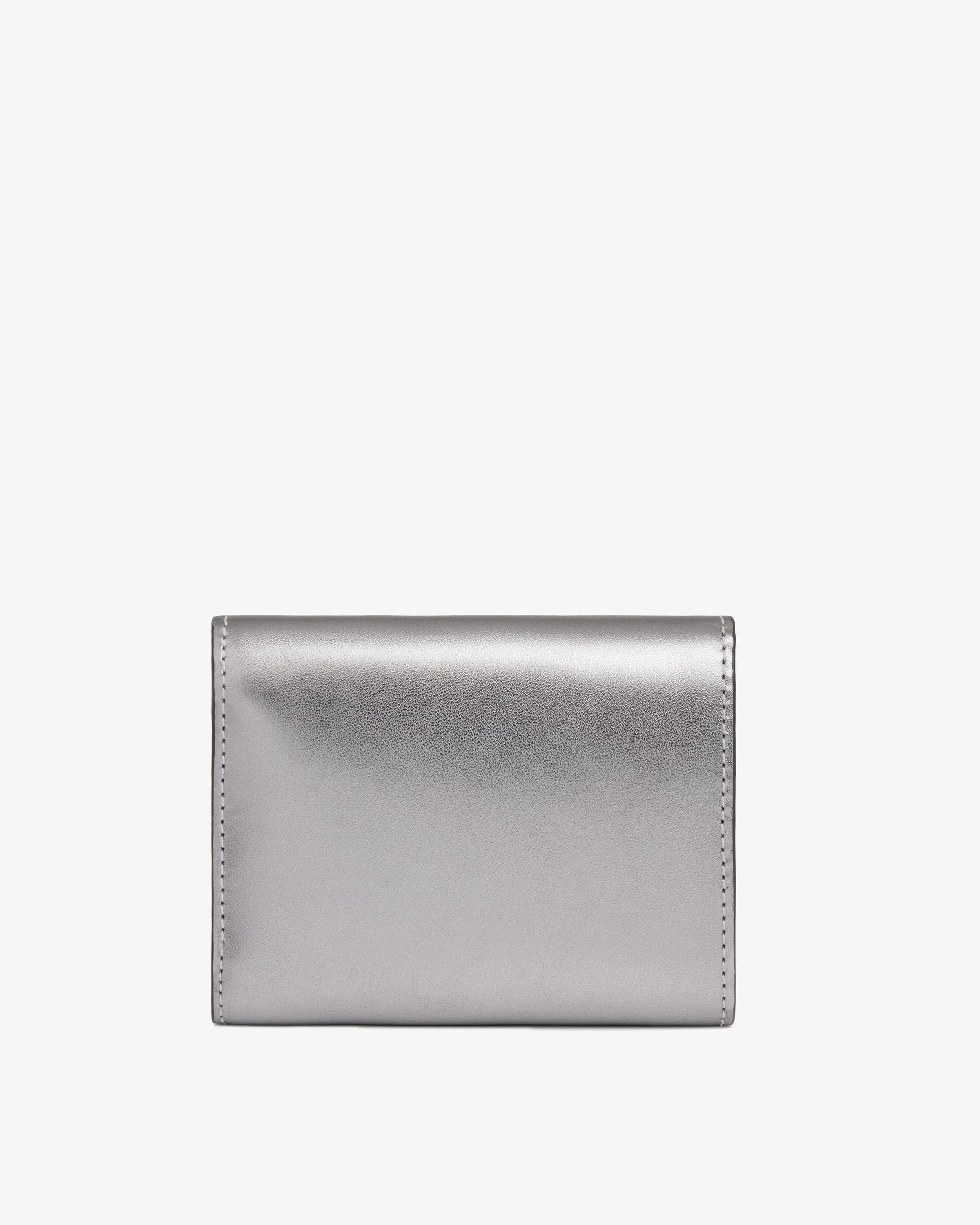 Mosaic Trifold Wallet - Metallic Silver