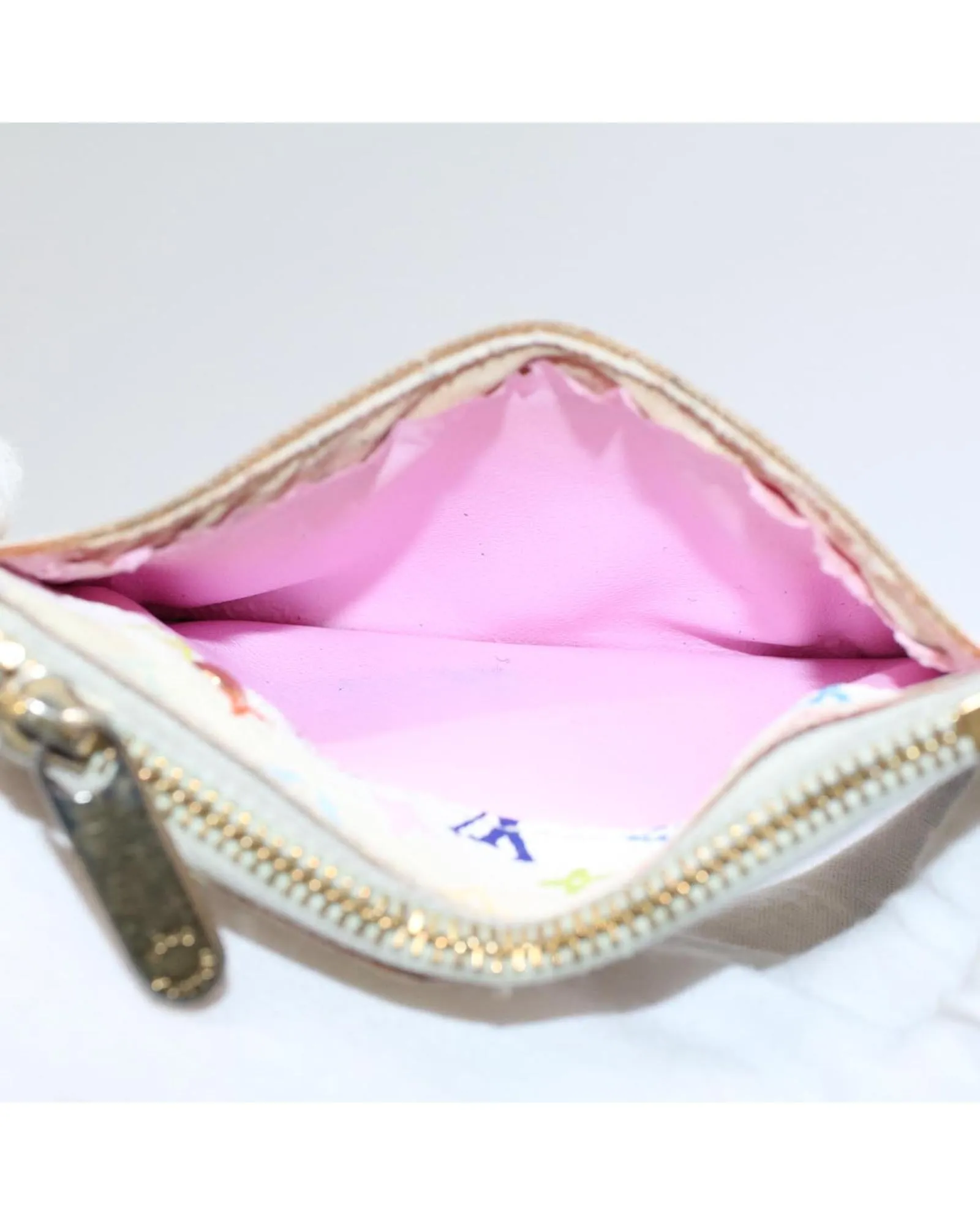 Multicolor Coin Purse with Authentic LV Design