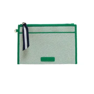 New York Coin Purse | Green w/Canvas