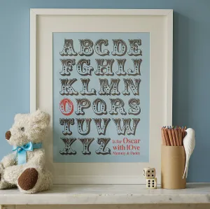 Personalised Alphabet Art Print