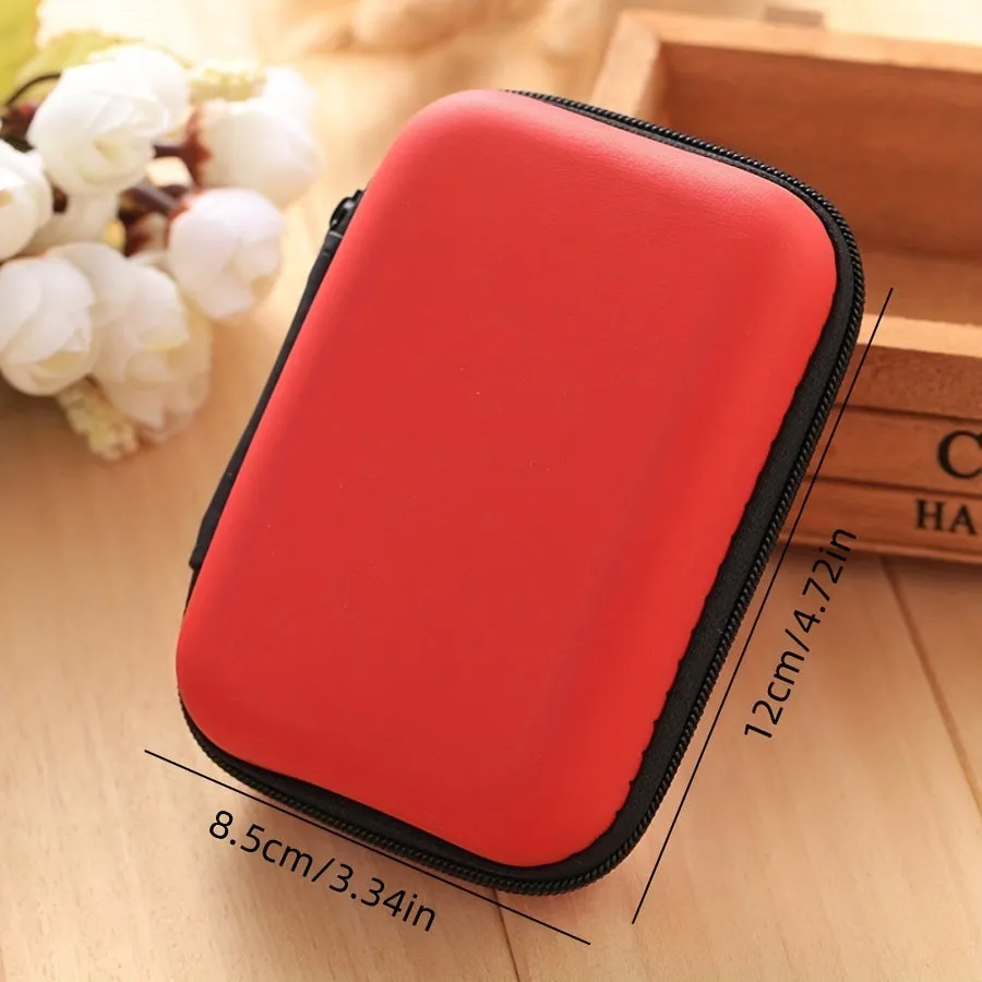 Portable storage bag for earphones charger cables and coins